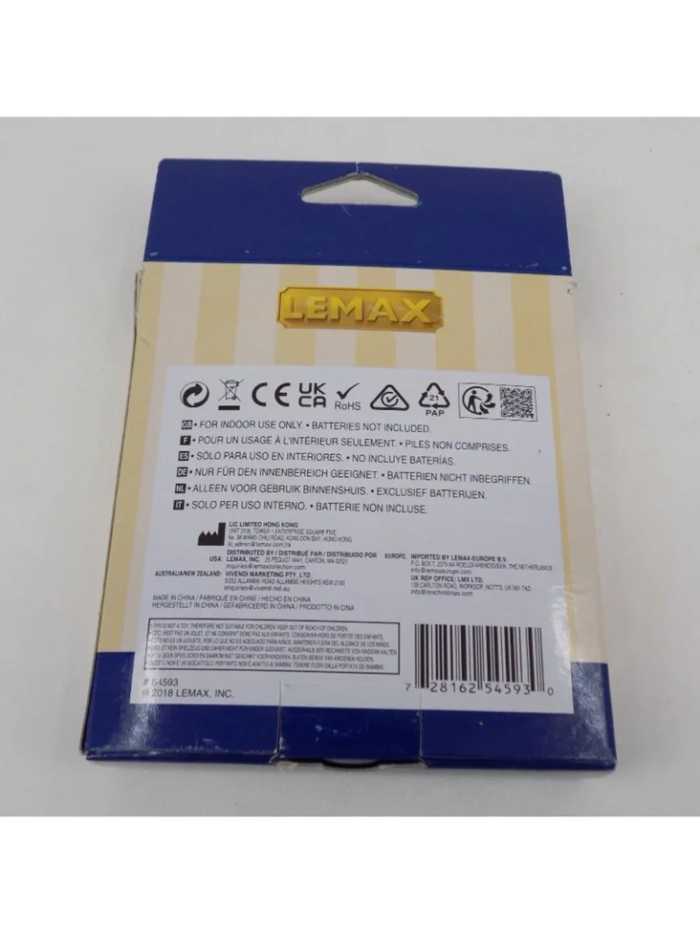 Lemax 20 Super Bright Multi-Color Flashing Light String For Indoor Use 54593 New